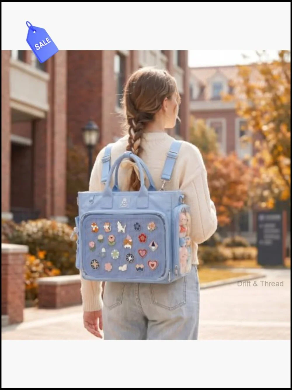 Ita Bag Crossbody Backpack with Clear Window Convertible 4-Way